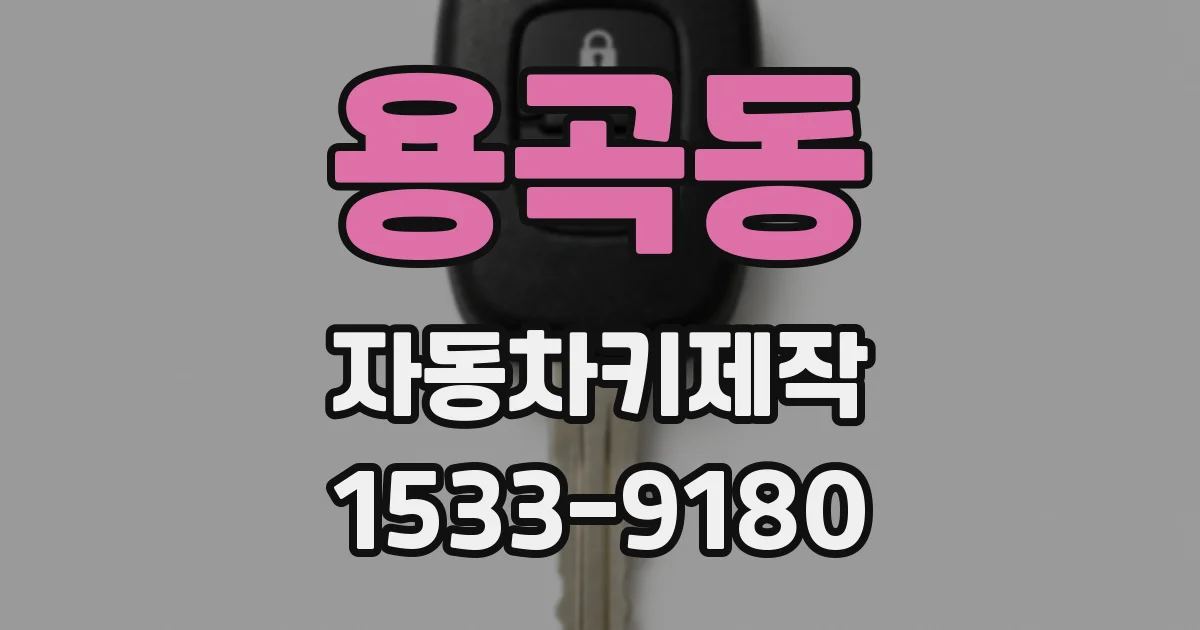 용곡동 자동차키제작