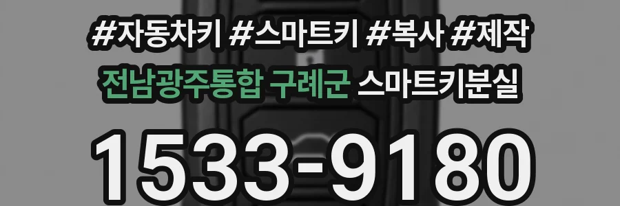 전남광주통합 구례군 스마트키분실