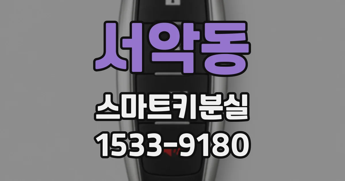 서악동 스마트키분실