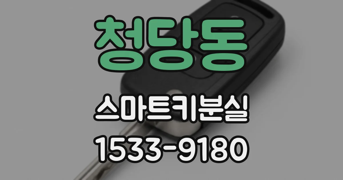 청당동 스마트키분실