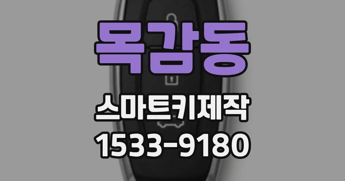 목감동 스마트키제작
