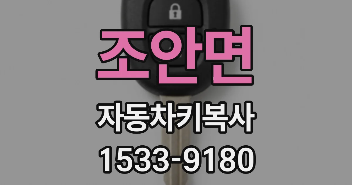 조안면 자동차키복사