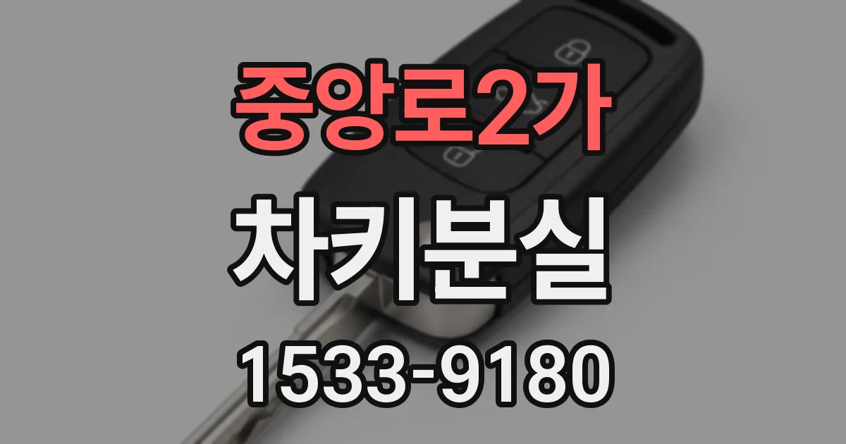 중앙로2가 차키분실