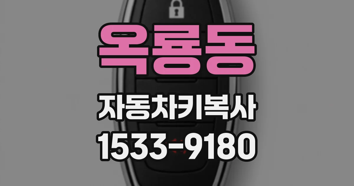 옥룡동 자동차키복사