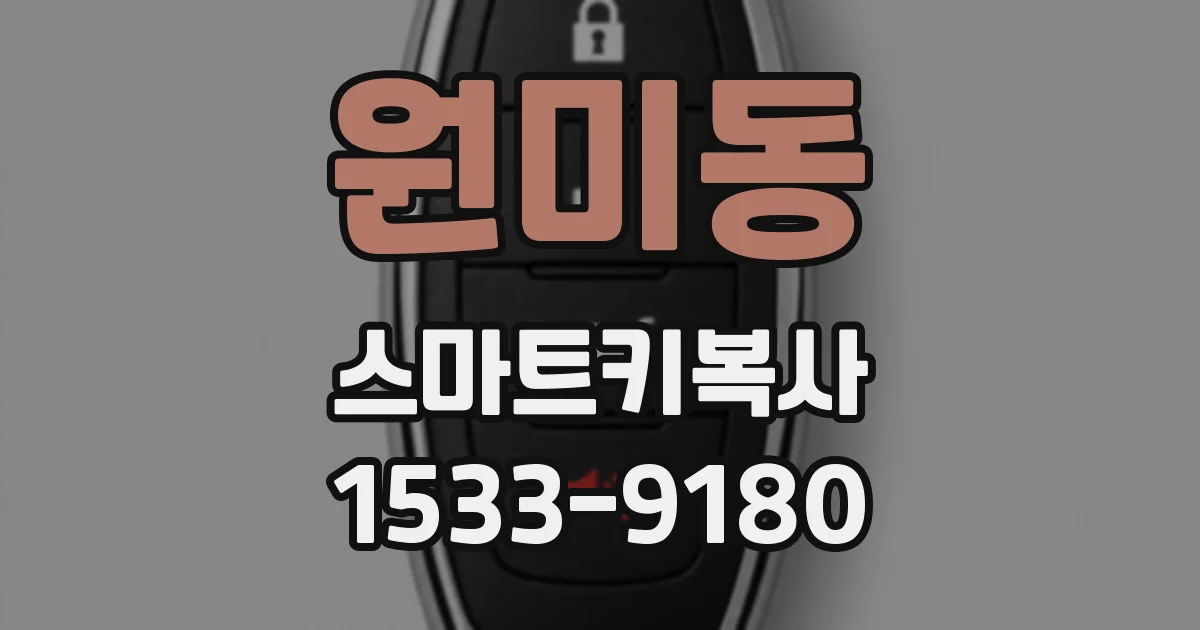 원미동 스마트키복사