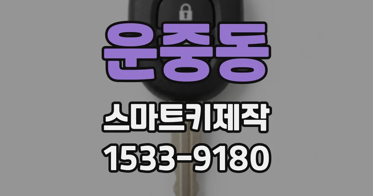 운중동 스마트키제작