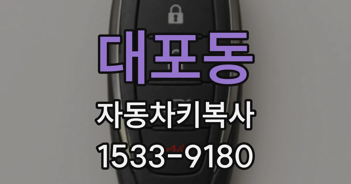 대포동 자동차키복사