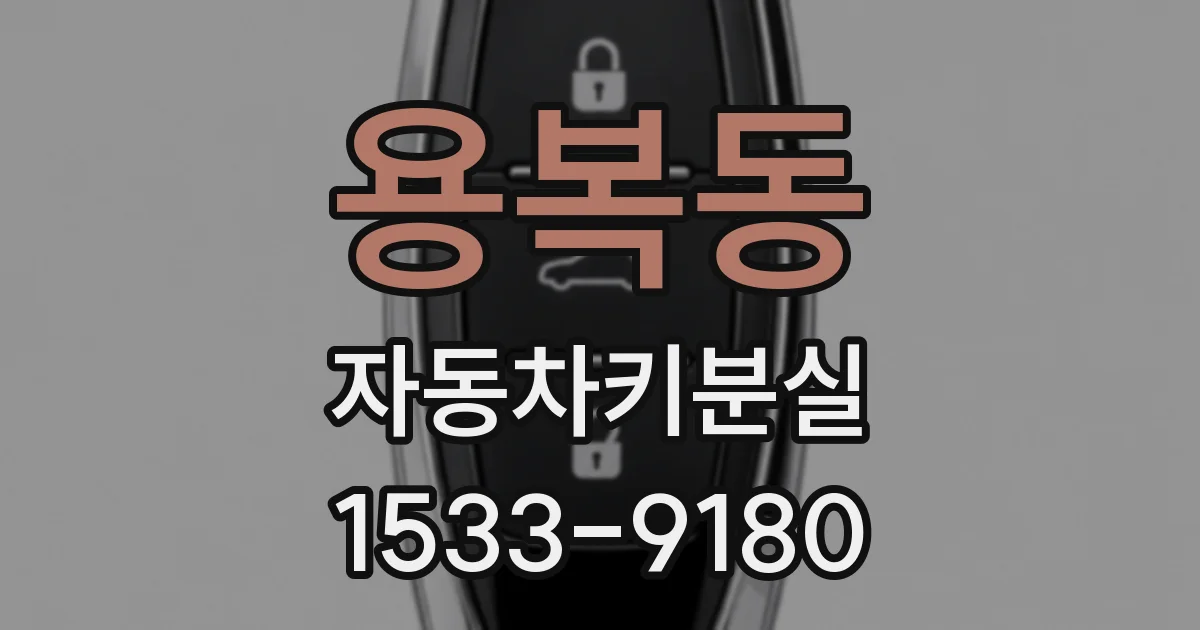 용복동 자동차키분실