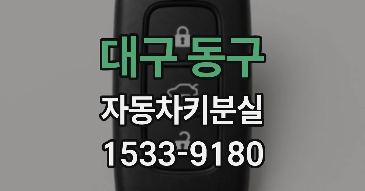 대구 동구 자동차키분실