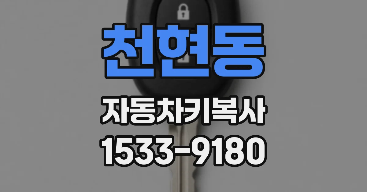 천현동 자동차키복사