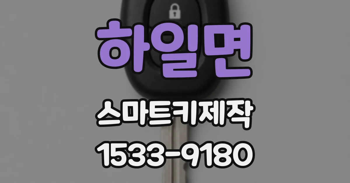하일면 스마트키제작