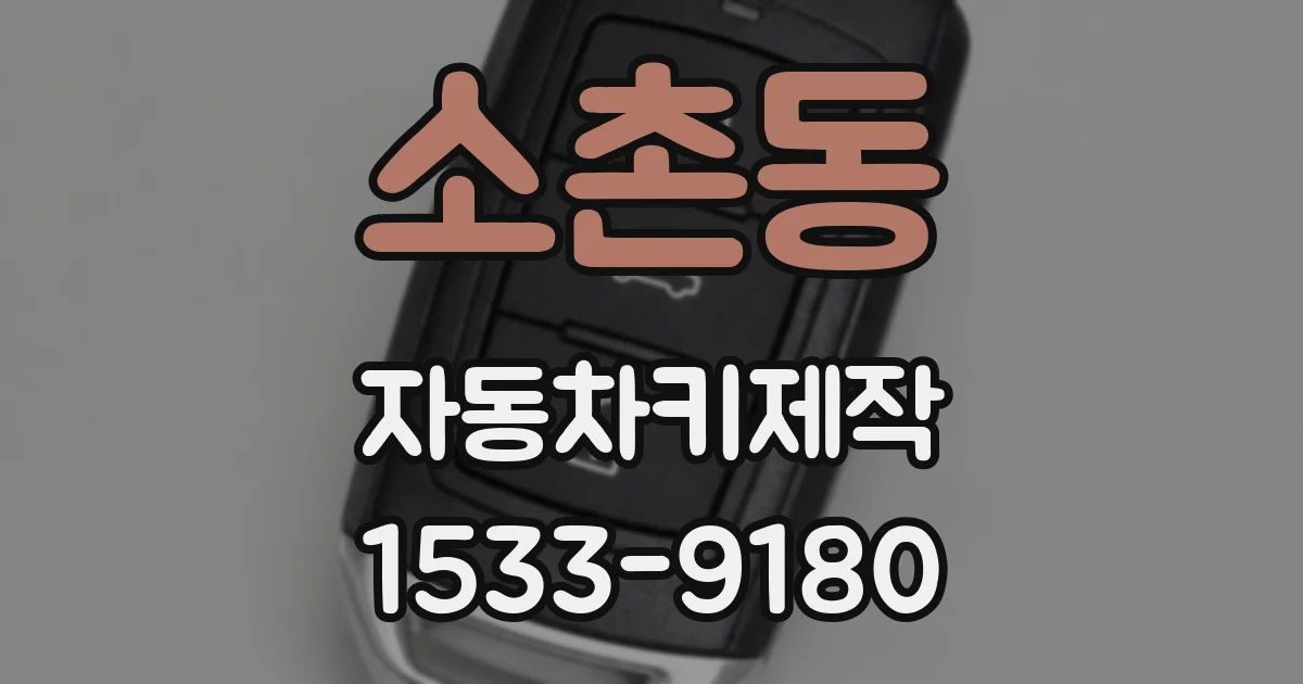 소촌동 자동차키제작