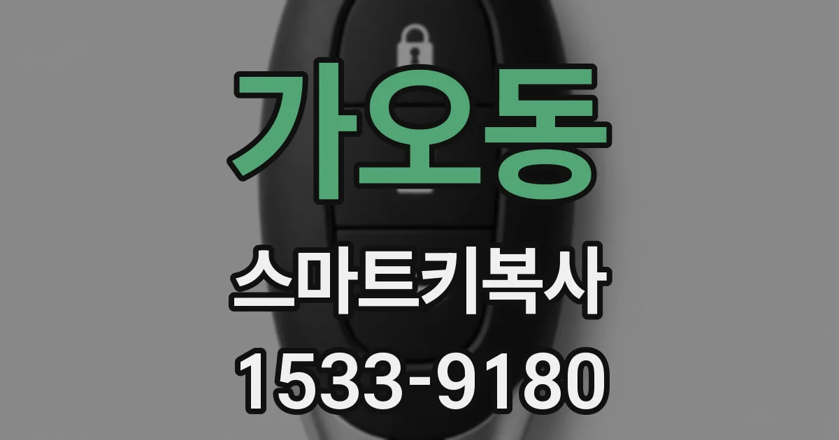 가오동 스마트키복사