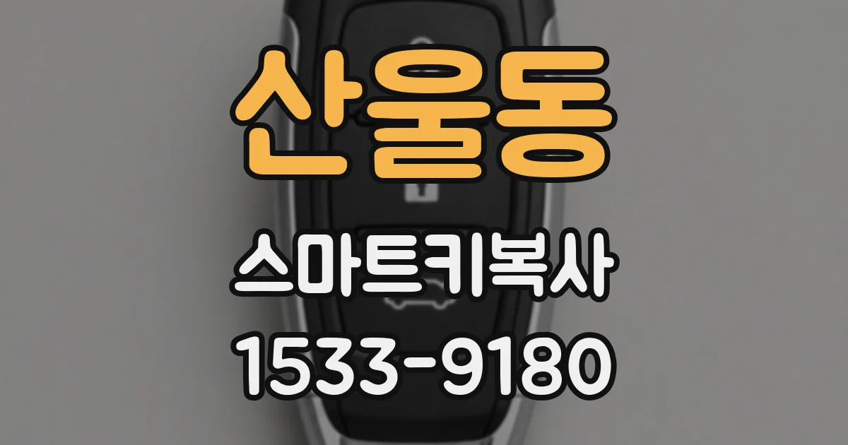 산울동 스마트키복사
