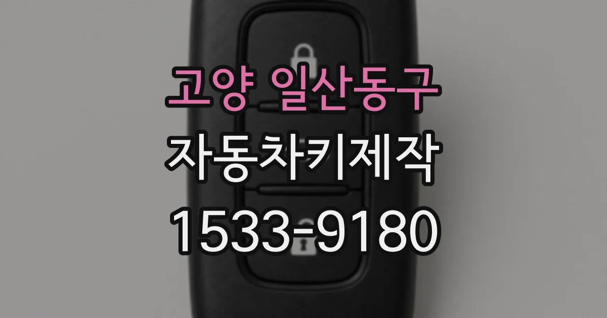 고양 일산동구 자동차키제작