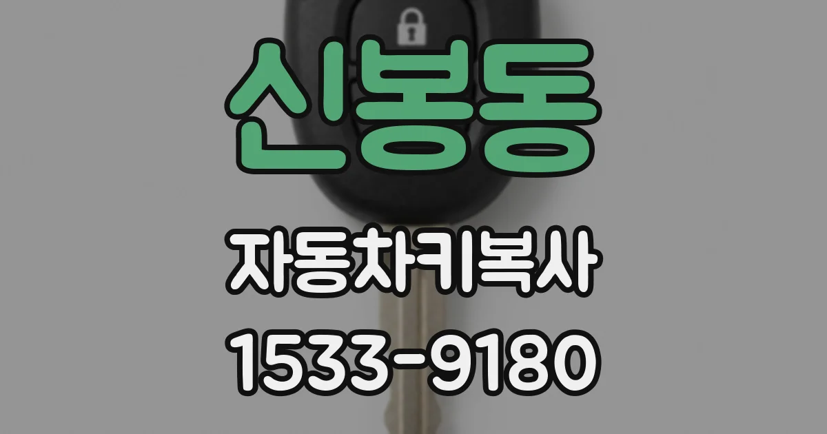 신봉동 자동차키복사