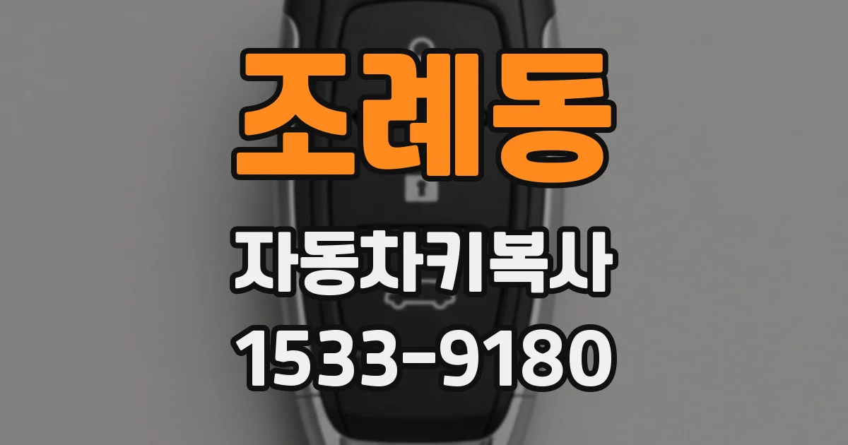 조례동 자동차키복사