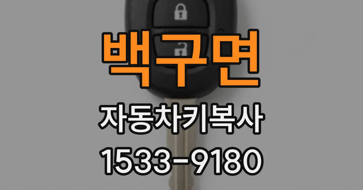 백구면 자동차키복사