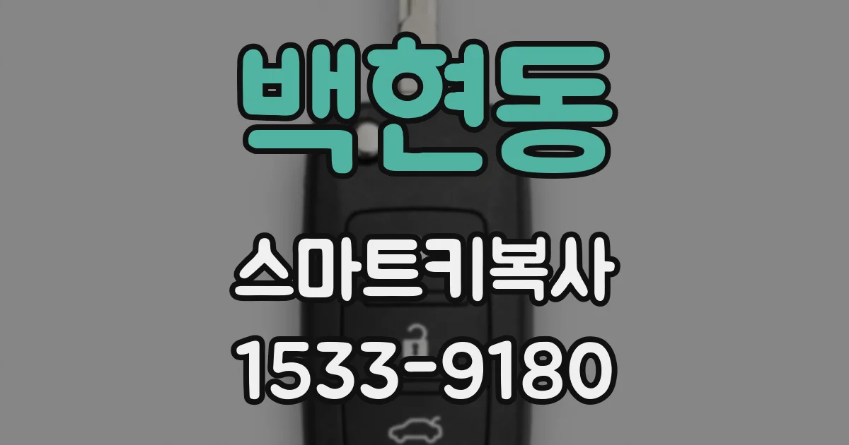 백현동 스마트키복사