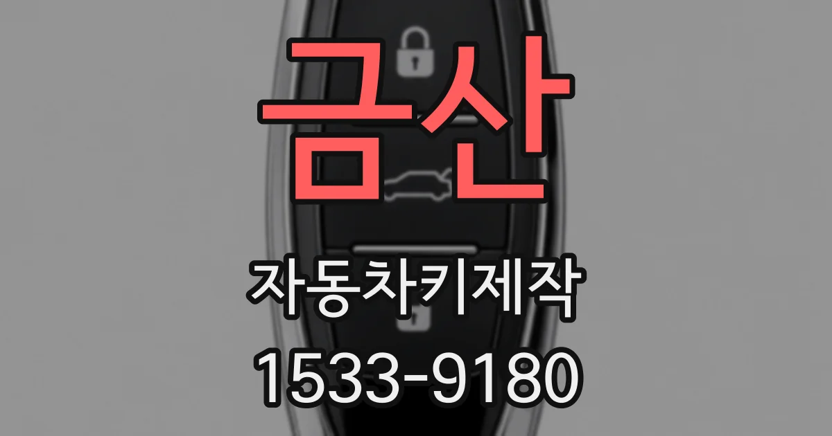 금산 자동차키제작
