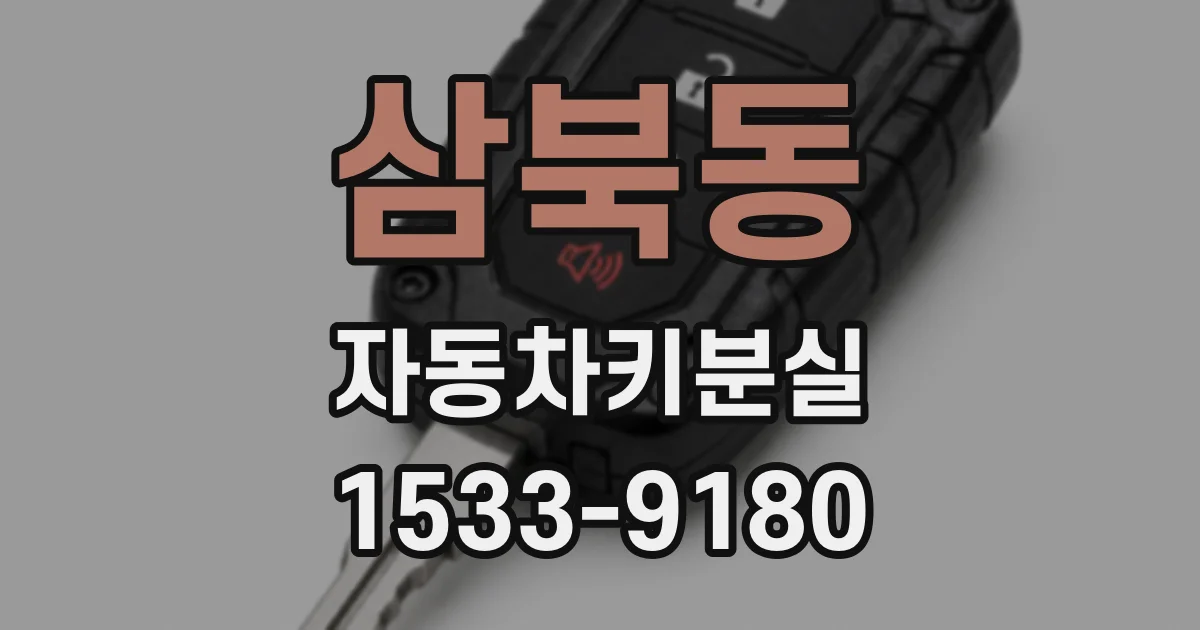 삼북동 자동차키분실