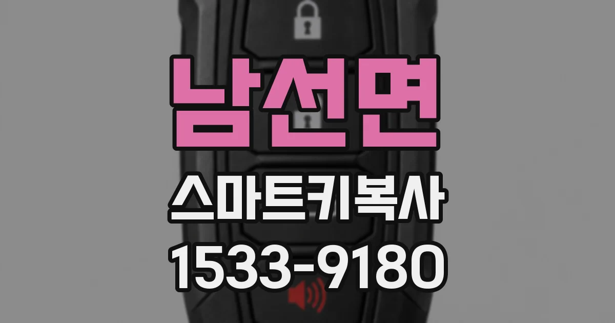 남선면 스마트키복사
