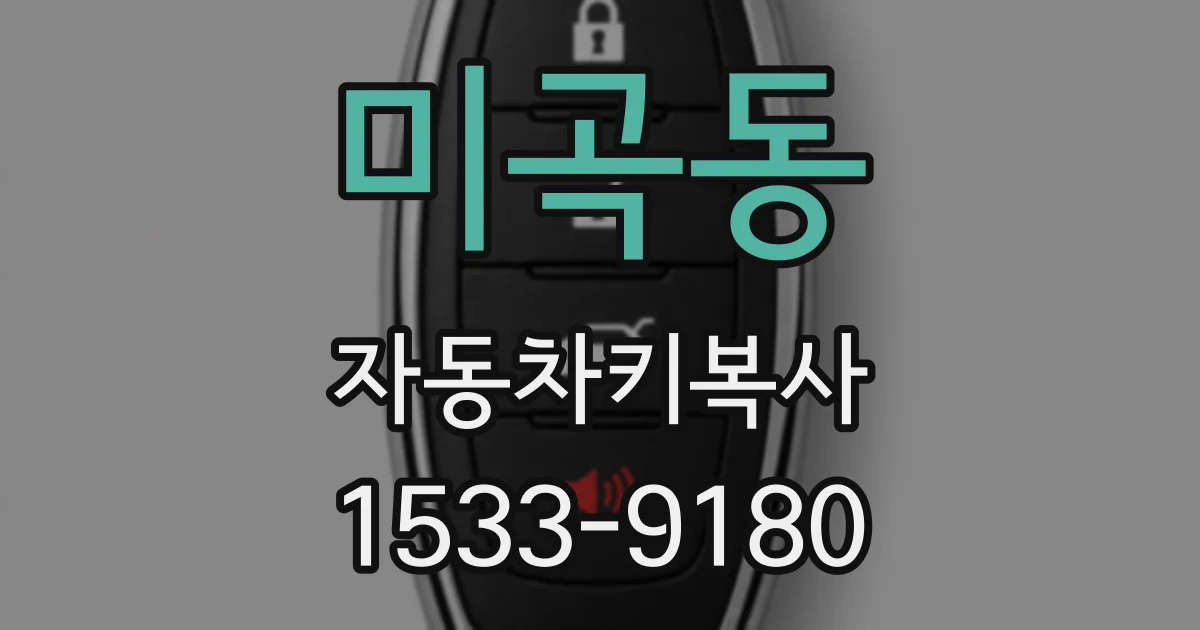 미곡동 자동차키복사