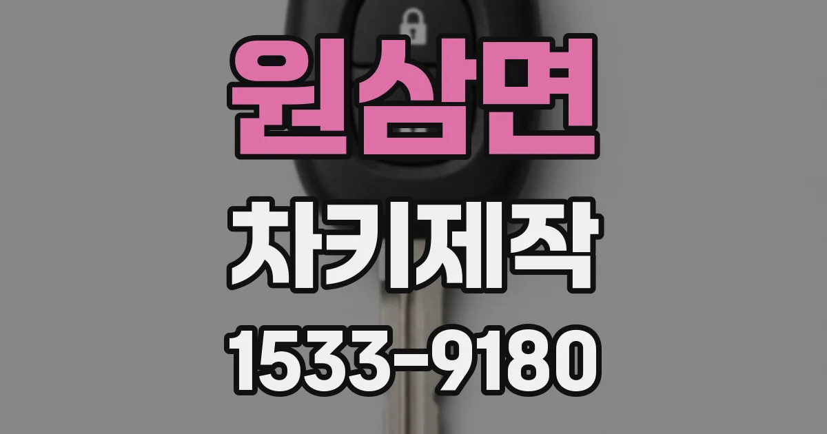 원삼면 차키제작