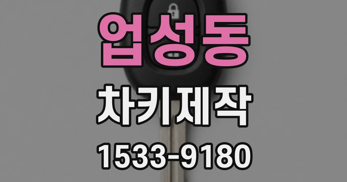 업성동 차키제작