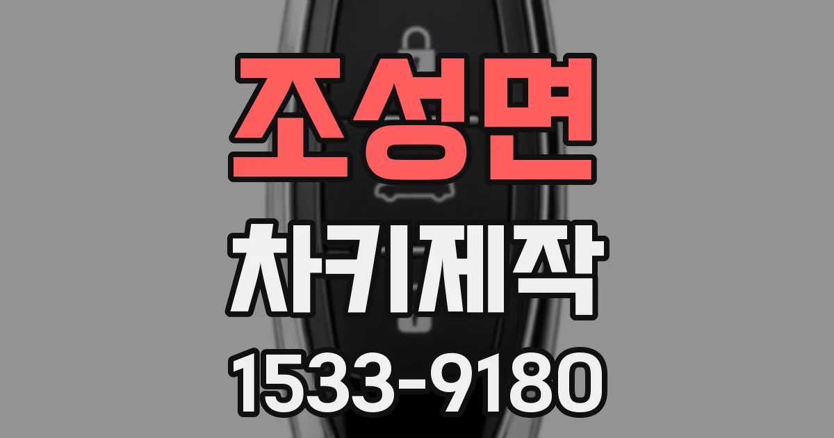 조성면 차키제작