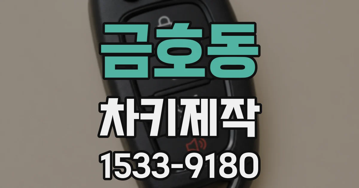 금호동 차키제작