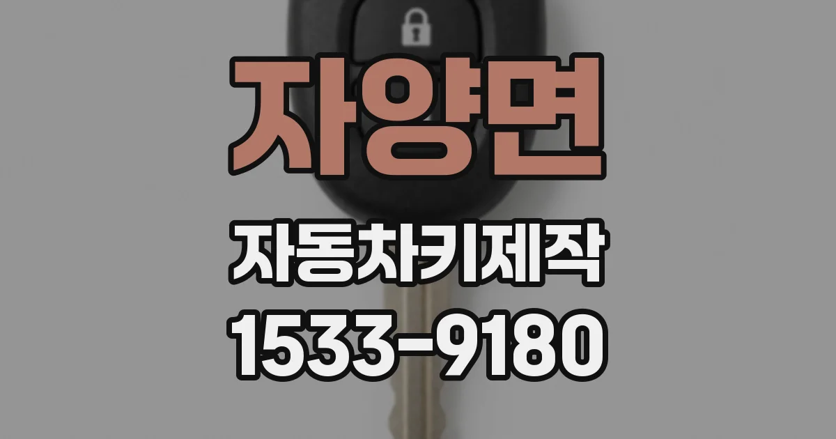 자양면 자동차키제작