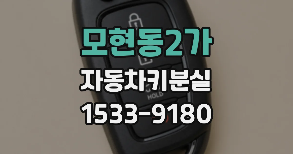 모현동2가 자동차키분실