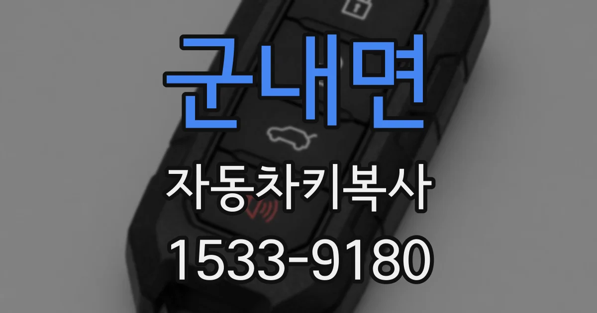 군내면 자동차키복사