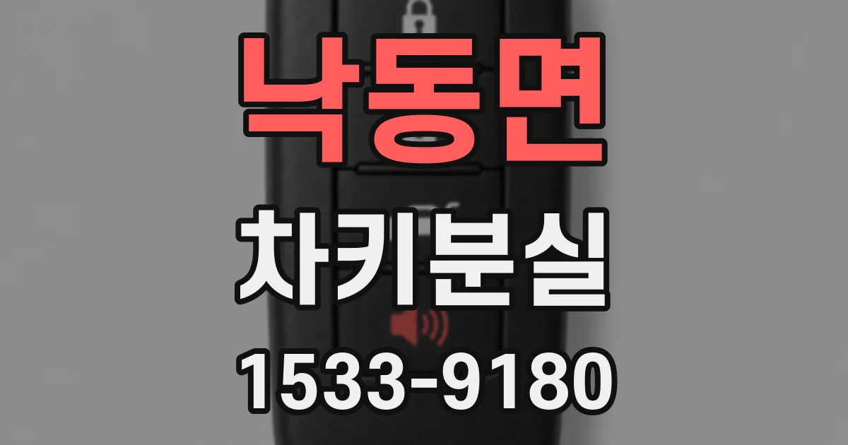 낙동면 차키분실