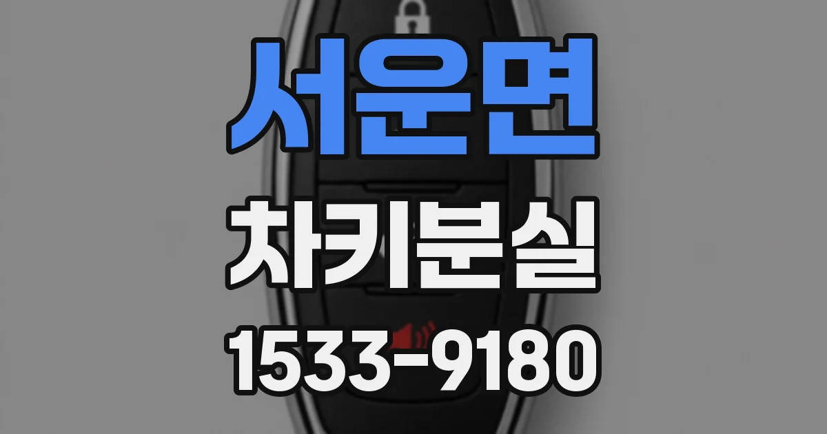 서운면 차키분실