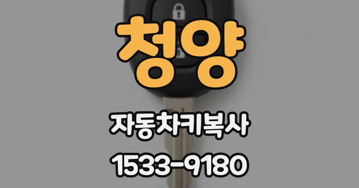 청양 자동차키복사