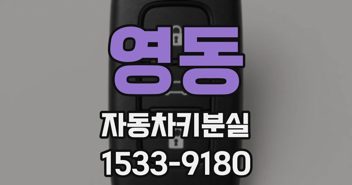 영동 자동차키분실