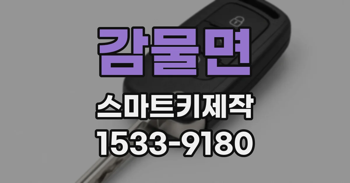 감물면 스마트키제작