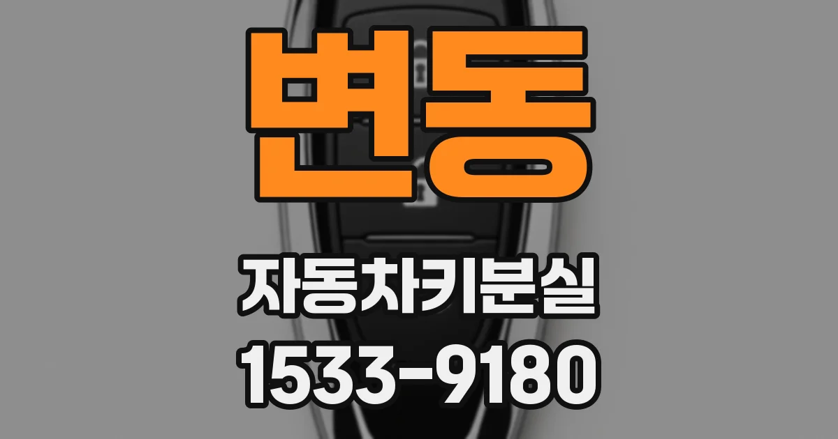 변동 자동차키분실