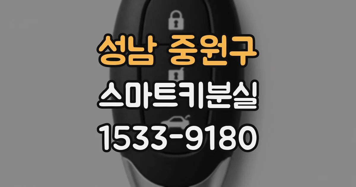 성남 중원구 스마트키분실