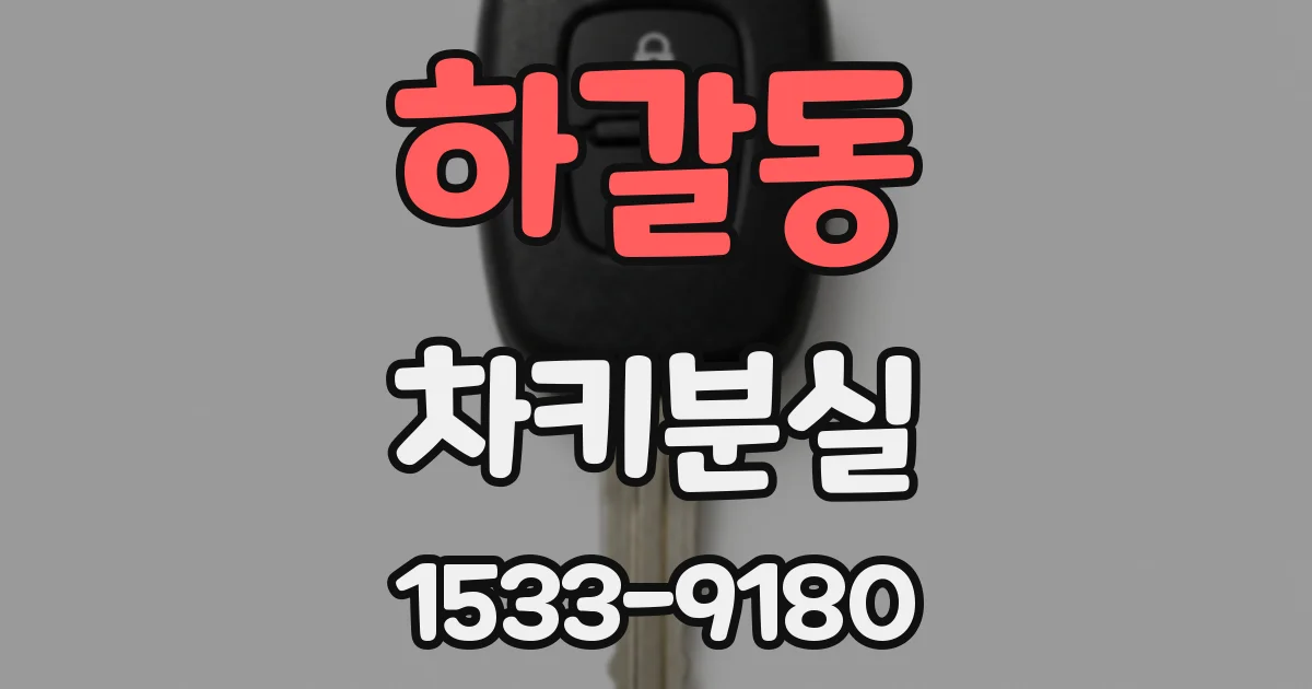 하갈동 차키분실