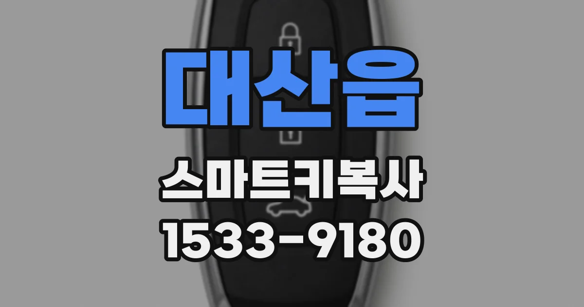 대산읍 스마트키복사