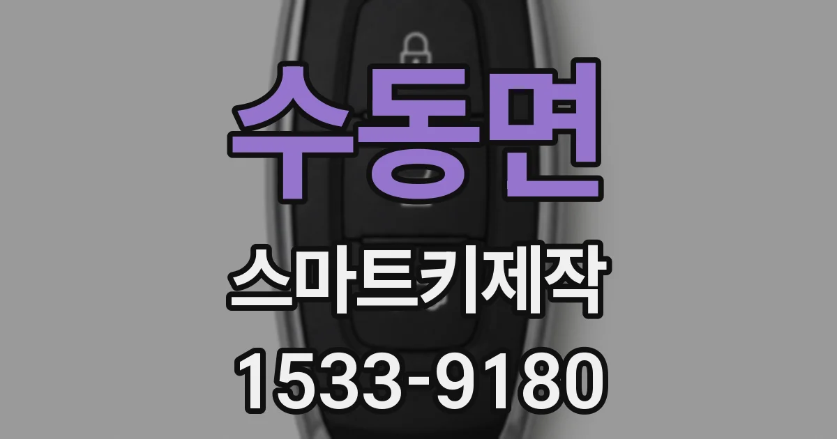 수동면 스마트키제작