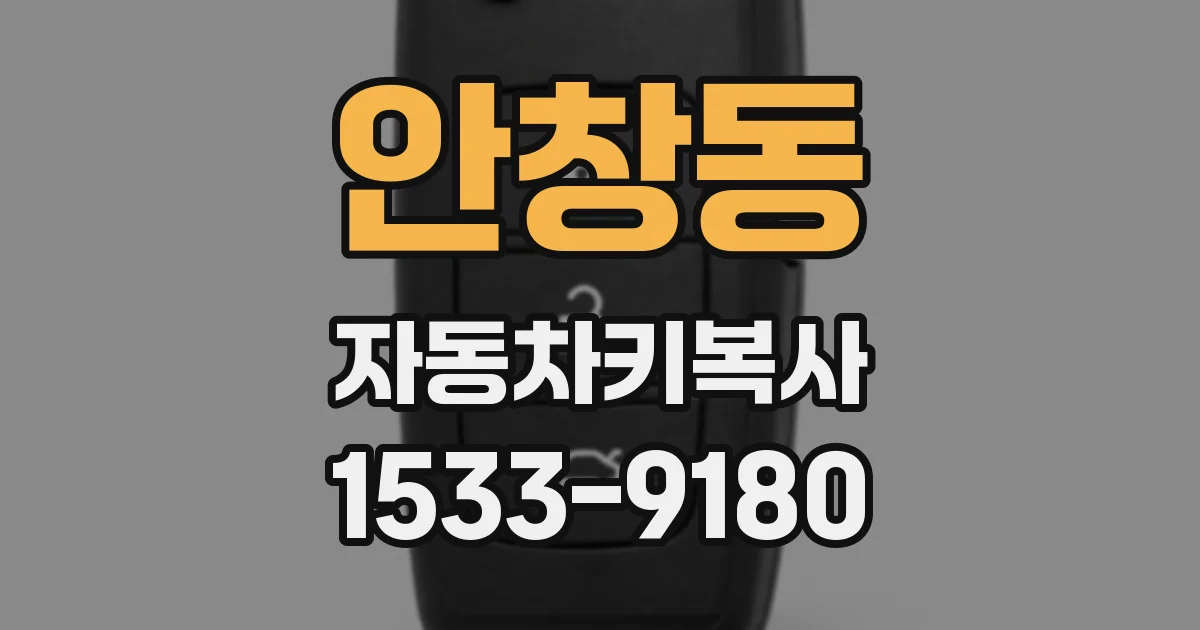 안창동 자동차키복사