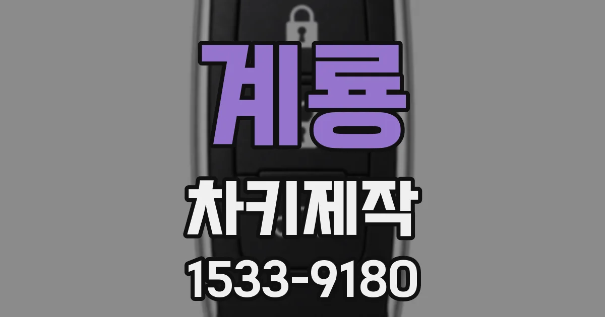 계룡 차키제작