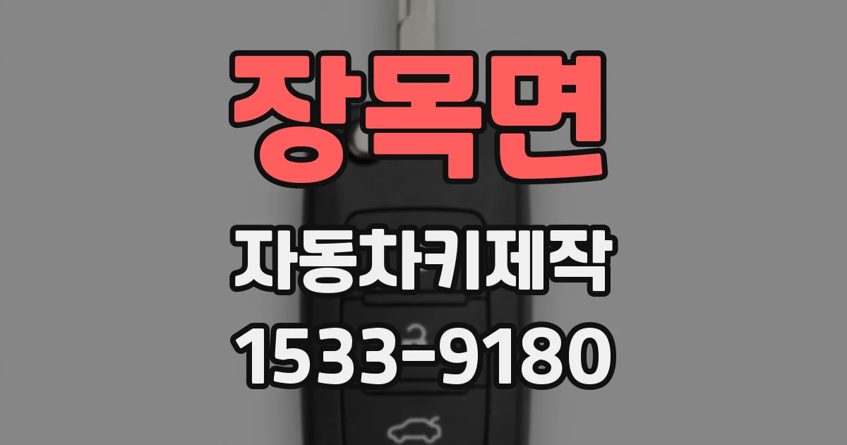 장목면 자동차키제작