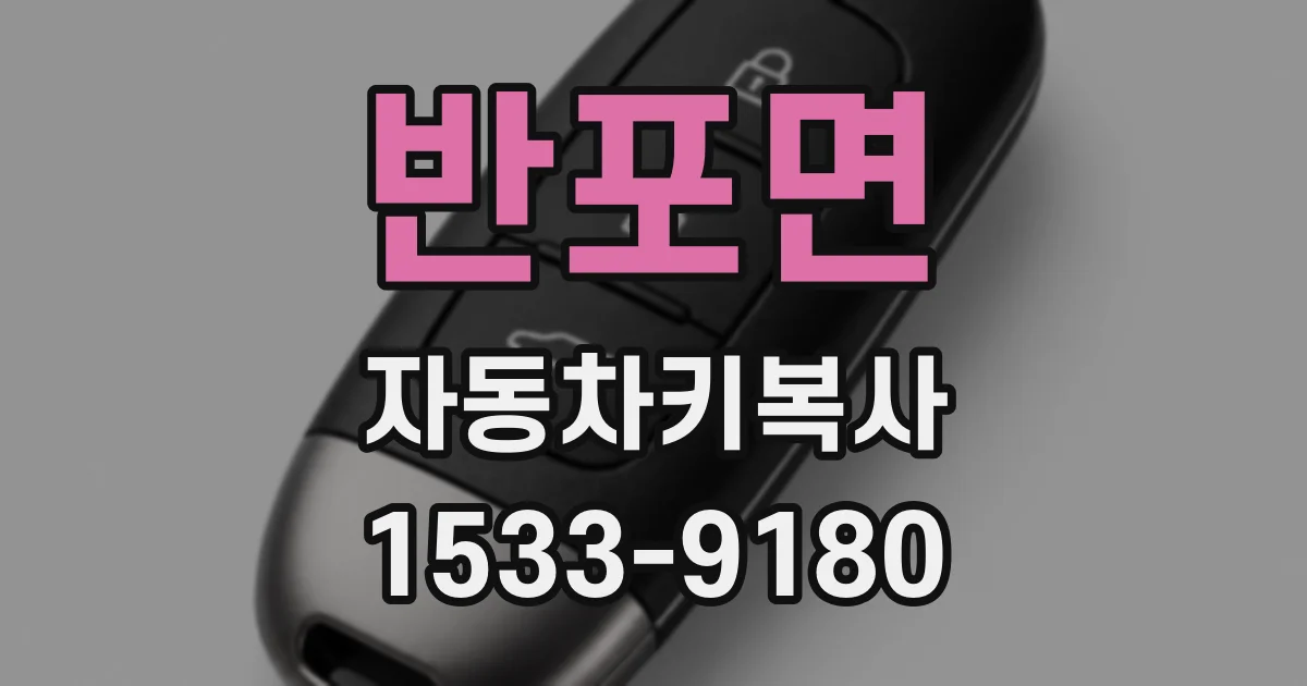 반포면 자동차키복사