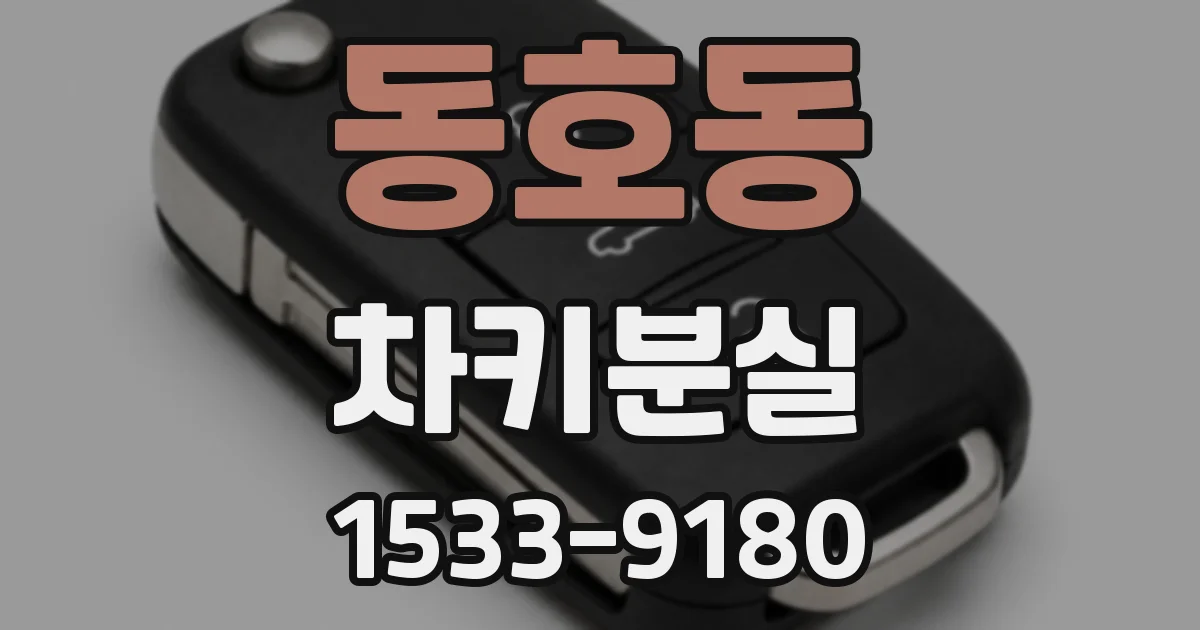 동호동 차키분실