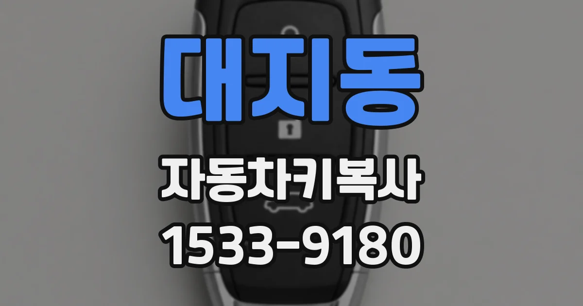 대지동 자동차키복사